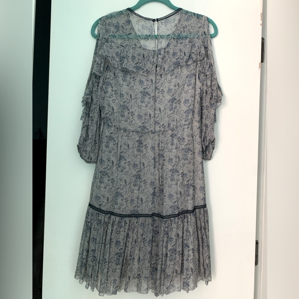 Elie Tahari floral chiffon dress, size 4 - Picture 2 of 7